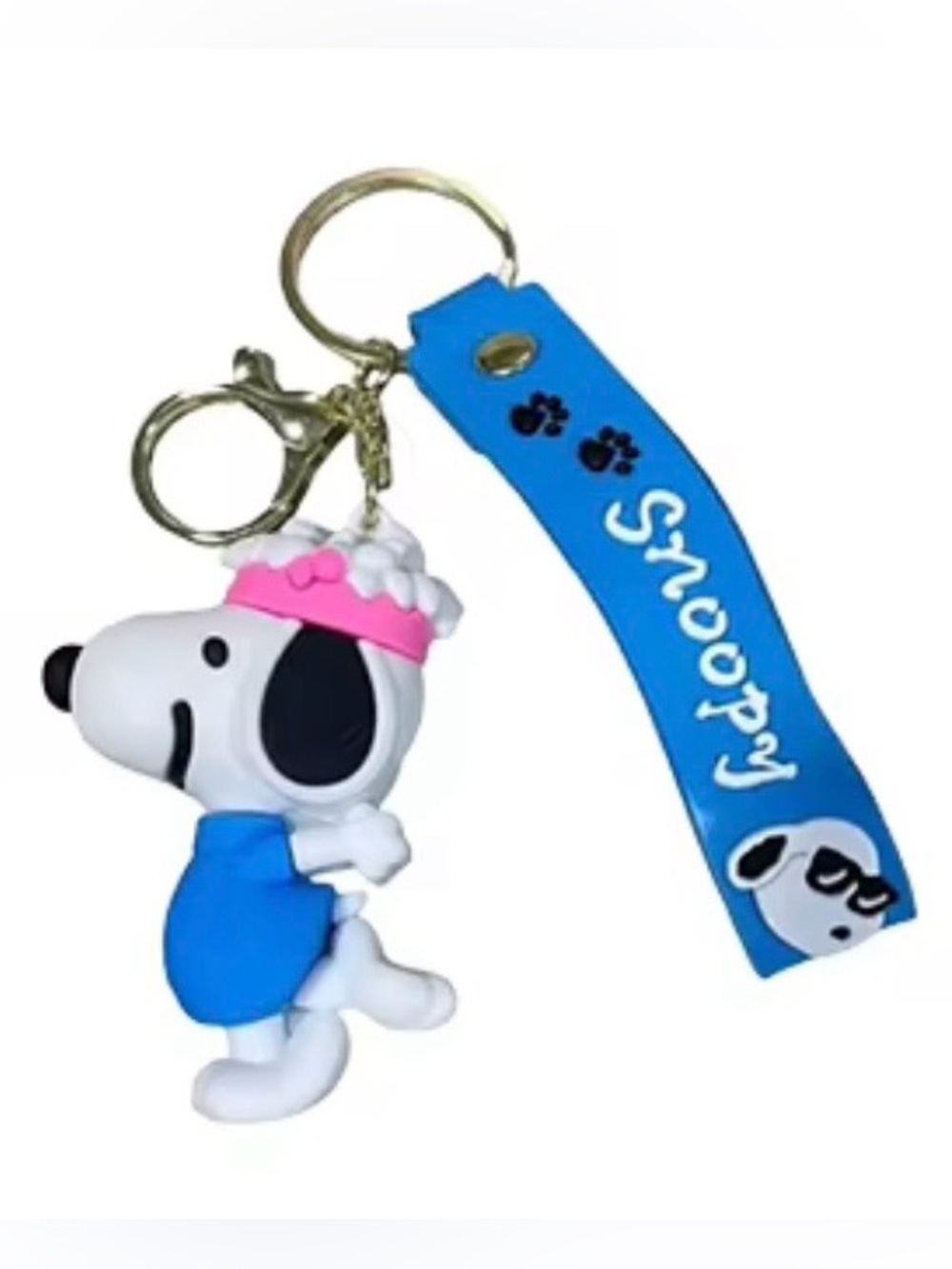 Peanuts Snoopy Keychain with Blue Strap